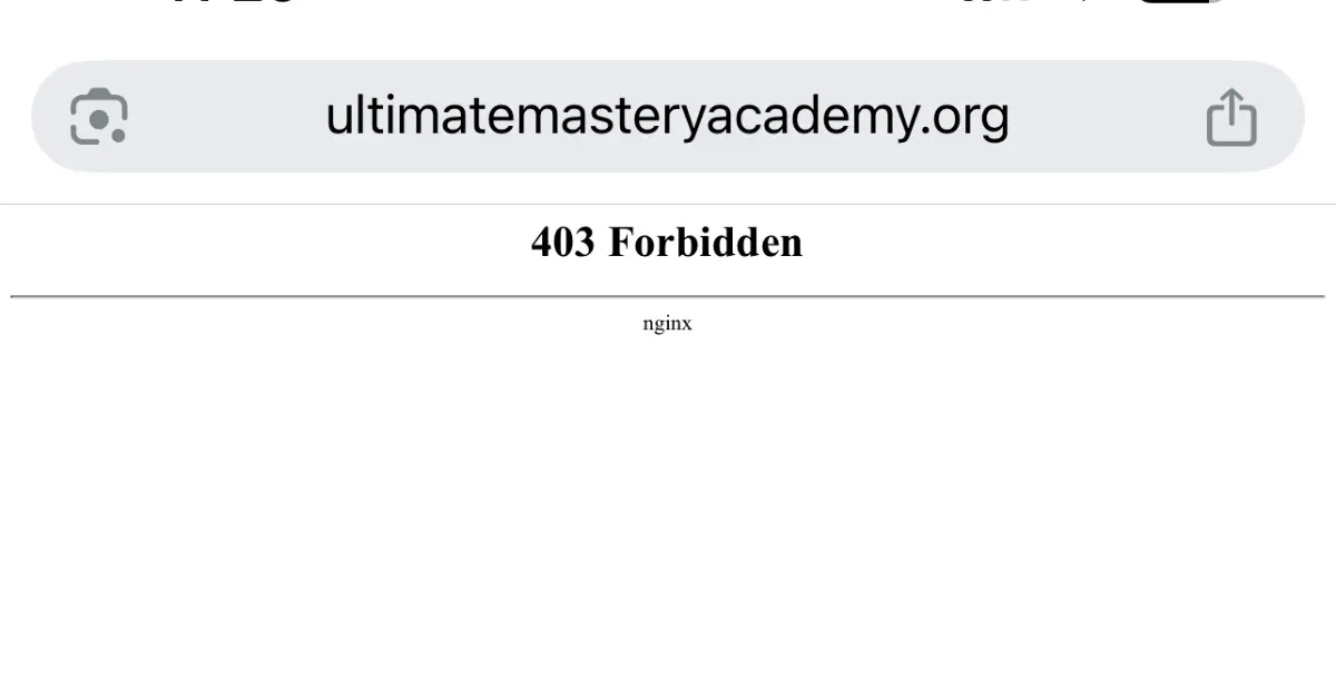 403 Forbidden Error Fix screenshot