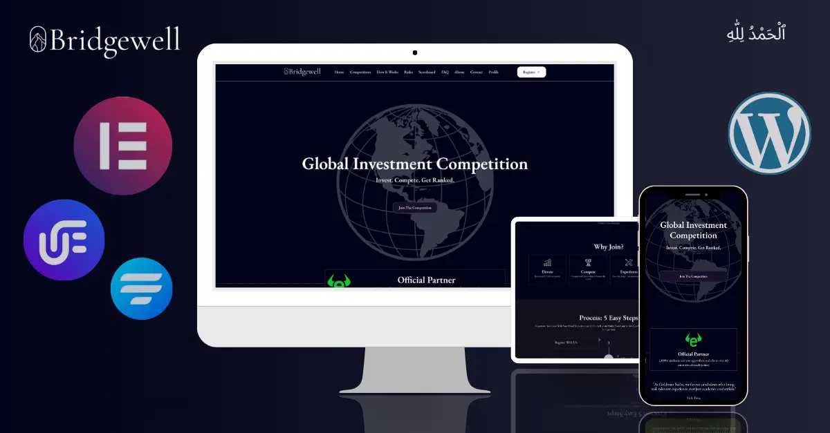 Competition Platform Website Development screenshot