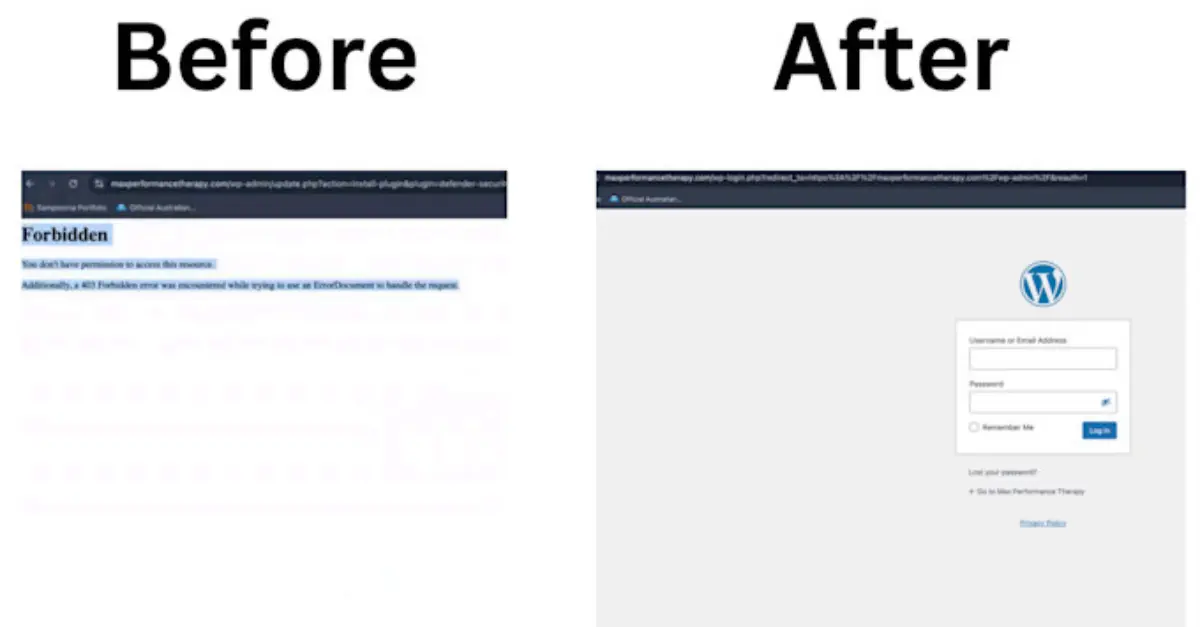 Access Forbidden Error Fix screenshot