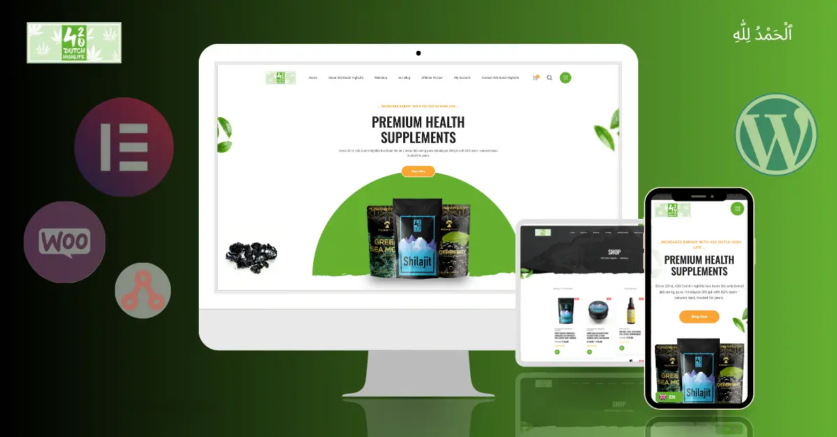 WooCommerce Supplement Ecommerce Website screenshot